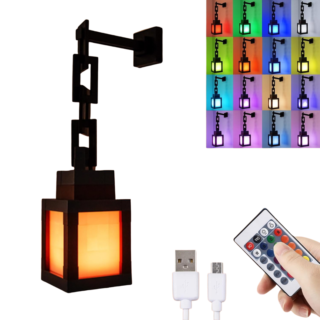 Luz nocturna estilo píxel