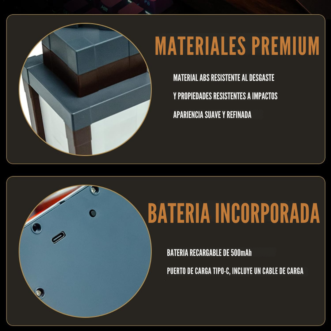 Luz nocturna estilo píxel